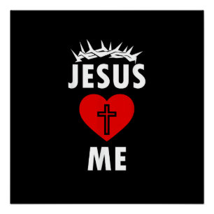 Pôster Jesus Ama ME Cristão Religioso