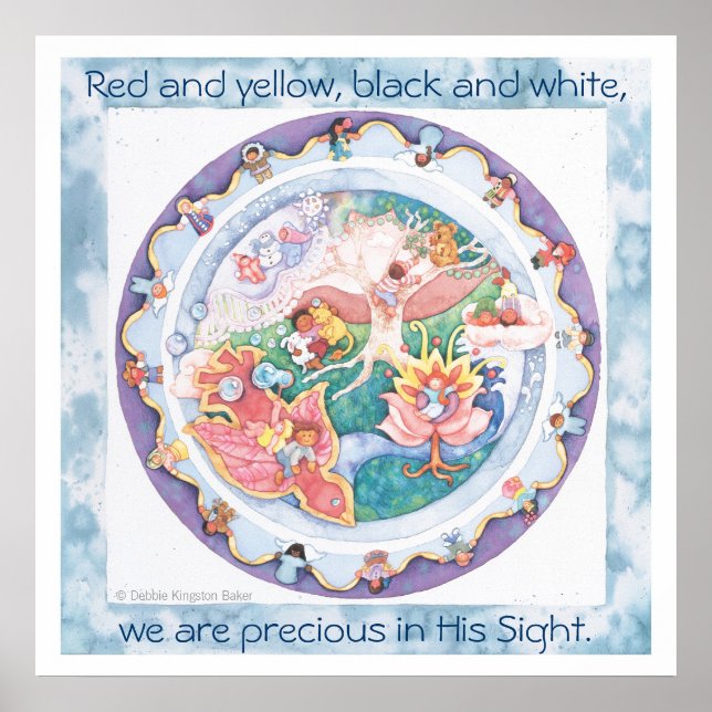 Pôster Jesus ama os pequenos filhos do mundo (Frente)