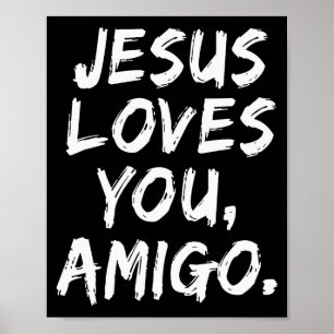 Poster Jesus Ama Você Amigo Crente Cristão Fé Deus