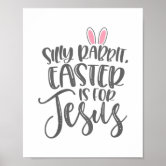 Póster Jesus vive cruz Páscoa-cristã azul/castanha