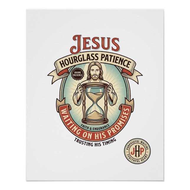 Pôster Jesus Ampulheta Paciência Jesus Ampulheta Paciênci (Frente)