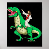 Jesus Andando Dinossauro Engraçado Parody Tyrannos