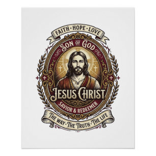 Pôster Jesus Antiguidades Relíquia Gráfica Camiseta Arte