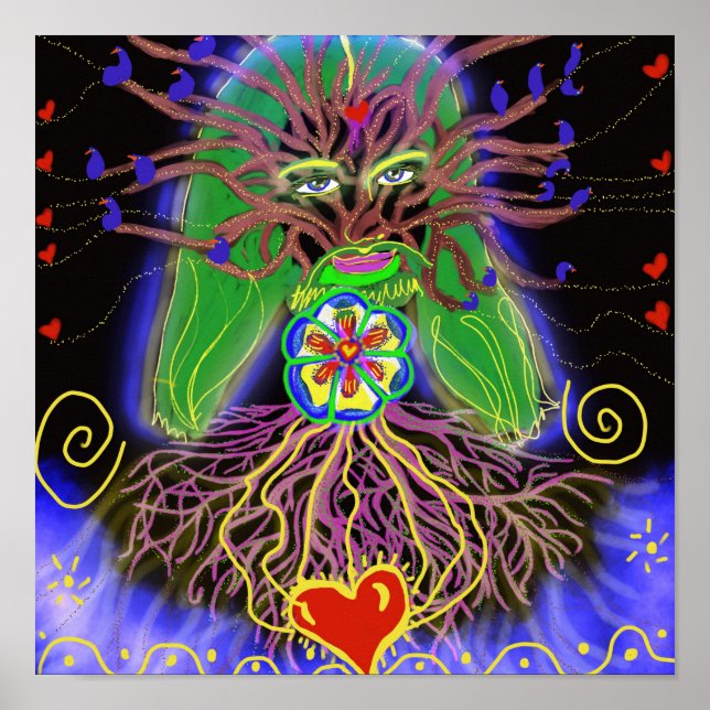 Poster Jesus, Árvore da Vida (Frente)