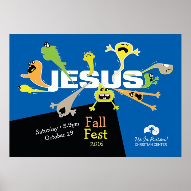 Poster Jesus Assustador (Frente)