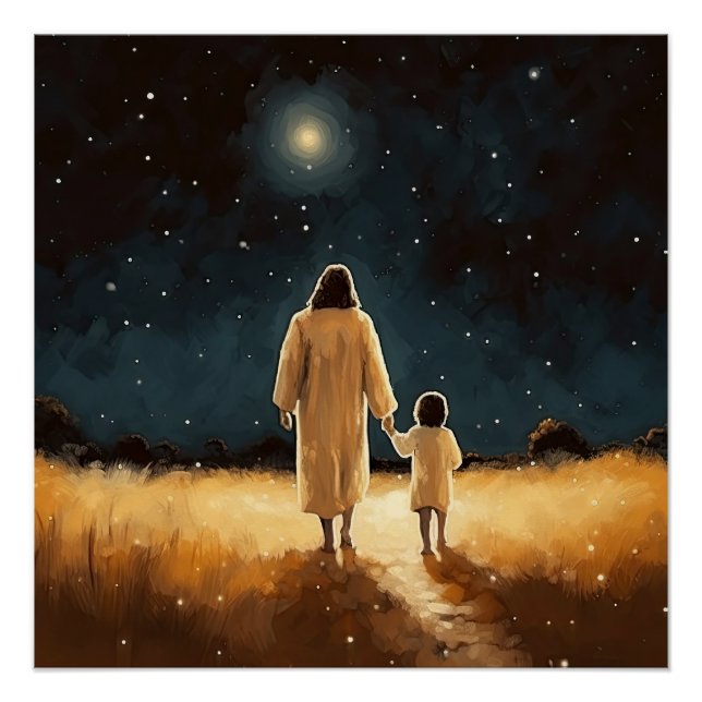 Pôster jesus, bible art, christian (Frente)