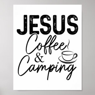 Poster Jesus Café E Camping Cristão Camper Natureza L