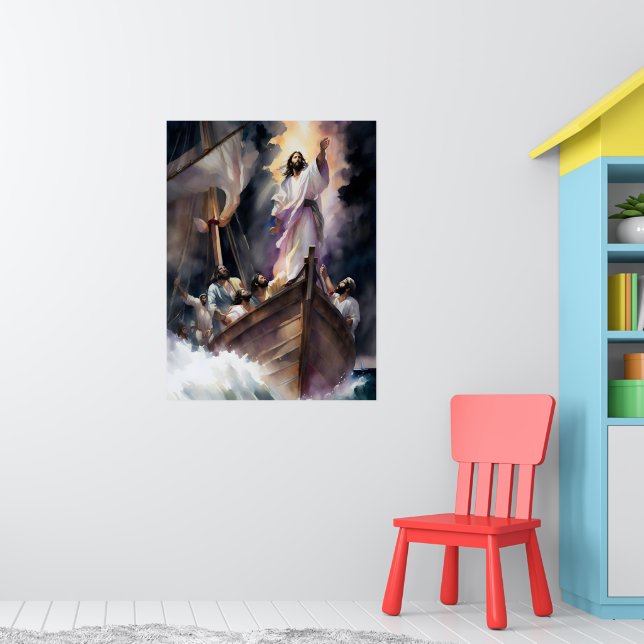 Poster Jesus Calma A Tempestade (Berçário 1)