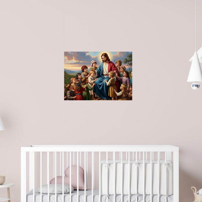 Poster Jesus Cercado por Crianças (Berçário 2)