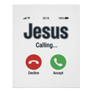 Pôster Jesus Chamando Design de Camiseta Cristã para Tela