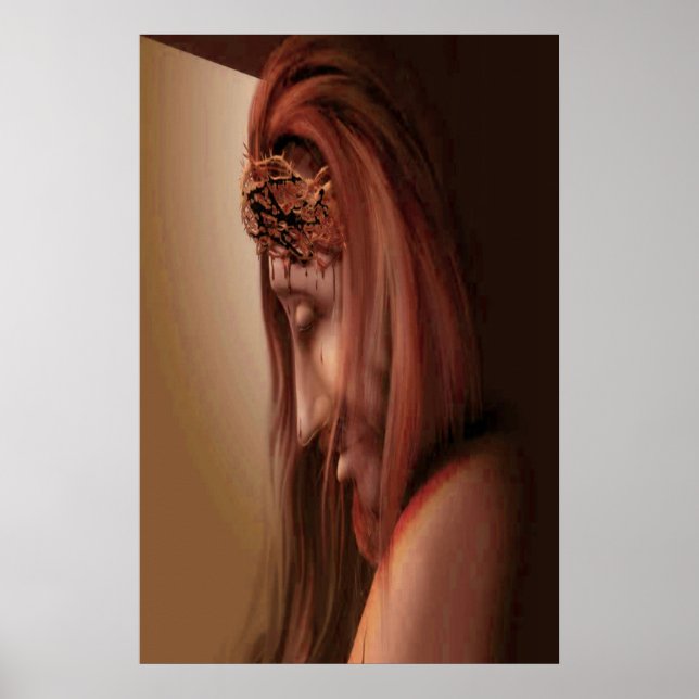 Pôster Jesus com espinhos na cabeça (Frente)