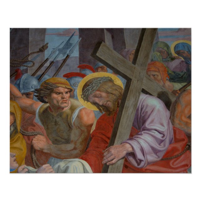 Pôster Jesus Com Sua Cruz (Frente)