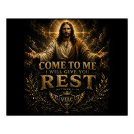 Pôster Jesus Come to Me Christian Gold Sacred Art