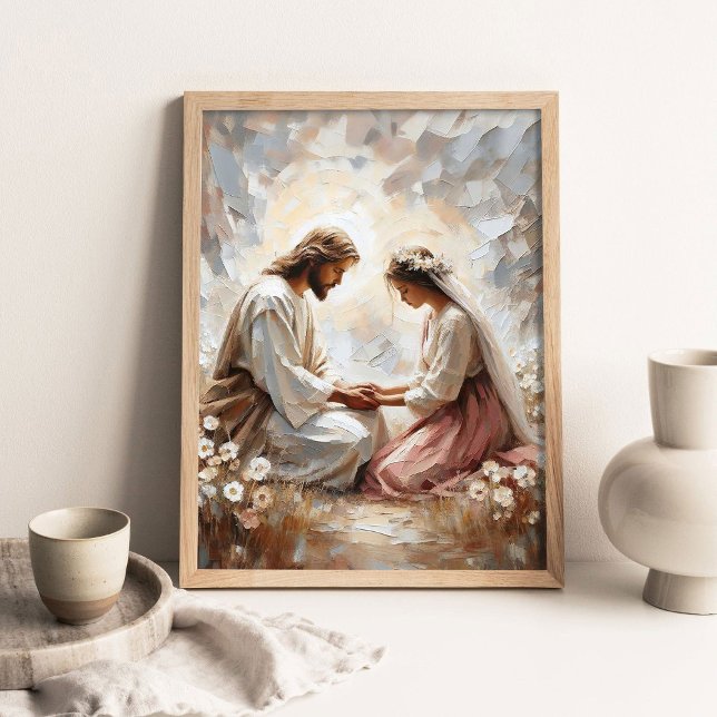 Poster Jesus Confortando Mulher, Pintura Cristã, Digital (Criador carregado)