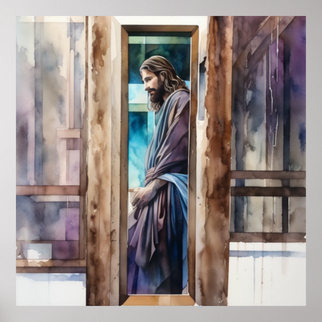 Poster Jesus Contemplando Sua Atribuição (Frente)