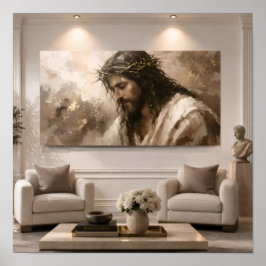 Poster Jesus Coroa de Espinhos Arte de Parede | Paixão de