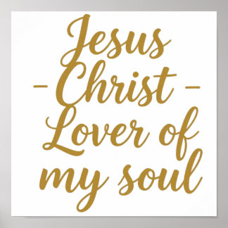 Poster Jesus Cristo Amante da Minha Alma Cartaz Quadrado