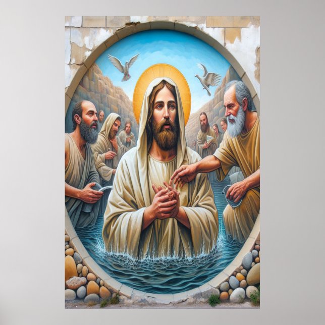 Poster Jesus Cristo Baptismo (Frente)
