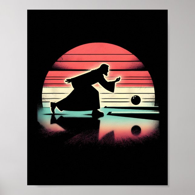 Poster Jesus Cristo Bowler - Engraçado religioso cristão  (Frente)