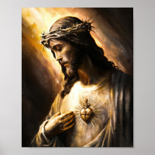 Poster Jesus Cristo com a Coroa de Cornos