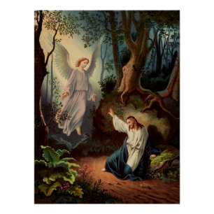 Pôster Jesus Cristo com anjo