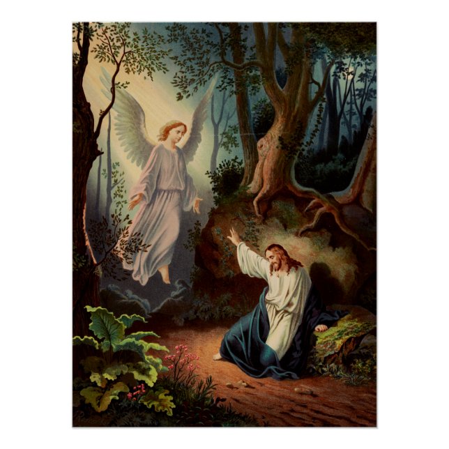 Pôster Jesus Cristo com anjo (Frente)