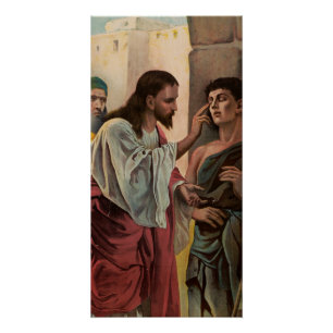 Pôster Jesus Cristo curando o cego
