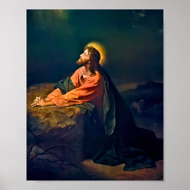 Poster Jesus Cristo em Gethsemane (Frente)