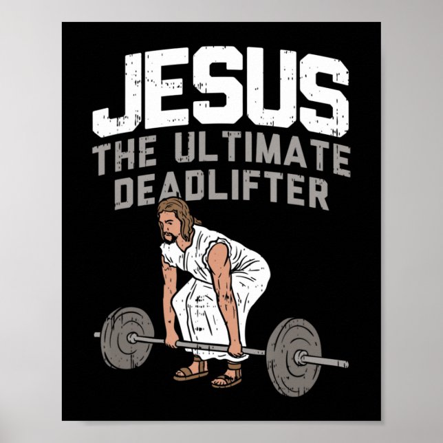 Poster Jesus Cristo I Christian Weighting Funny Wor (Frente)
