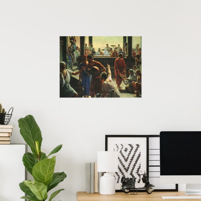 Pôster Jesus Cristo no Casamento da Cana, Água no Vinho (Escritório em casa)