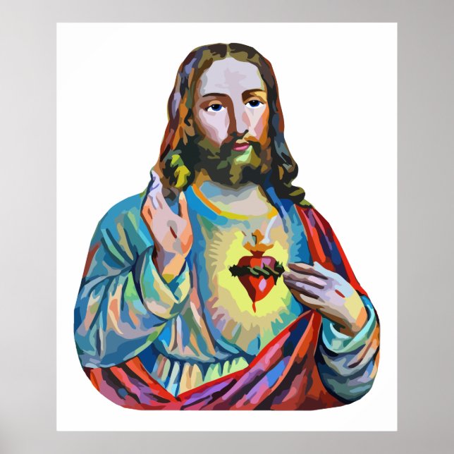 Poster Jesus Cristo original da arte religiosa (Frente)