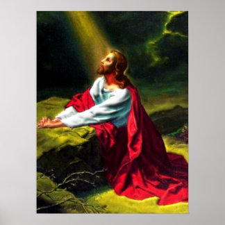 Pôster Jesus Cristo Rezando no Jardim de Gethsemane