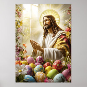 Poster Jesus Cristo Sagrada Páscoa de Ressurreição