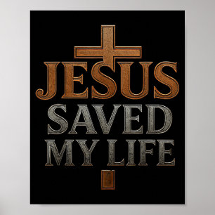 Poster Jesus Cristo Salvou Meu Presente De Vida Para Mulh