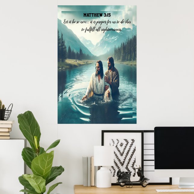 Poster Jesus Cristo: Sua Viagem Batismica (Escritório em casa)