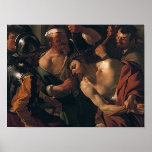 Poster Jesus Cristo w. a Coroa de Thorns