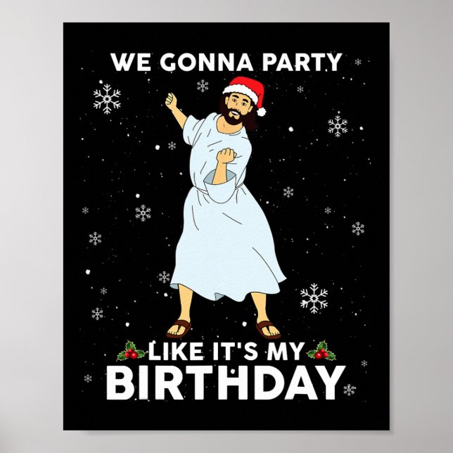 Poster Jesus de Natal Dançando Vamos Festejar como se fos (Frente)