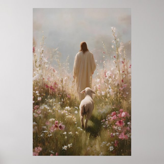 Poster Jesus Deixa os 99 O Bom Pastor Ovelha Perdida (Frente)