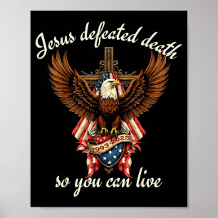 Poster Jesus Derrotou a Morte Para Você Poder Viver Cota