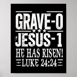 Poster Jesus Derrotou Grave Na Páscoa Domingo Ele Está Ri