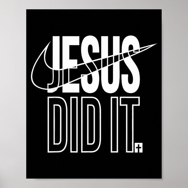Poster Jesus Did It He Is Risen Christian Religious Cross (Frente)