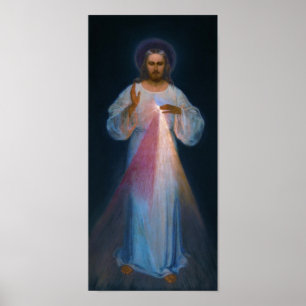 Poster Jesus Divine Mercy Vilnius Eugeniusz Kazimirowski