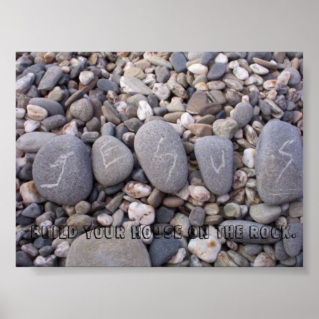 Pôster Jesus é a minha pedra. (Frente)