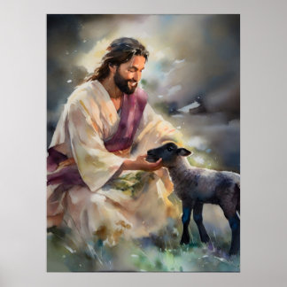 Poster Jesus e a ovelha perdida