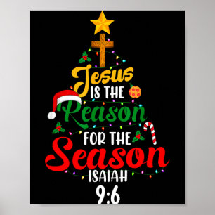 Poster Jesus É a Razão da Temporada Árvore Isaías 9_6