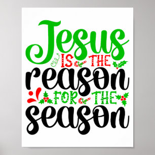 Poster Jesus É A Razão Da Temporada Bíblico Feliz Natal
