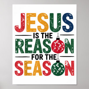 Poster Jesus É A Razão Da Temporada Cristã Chris