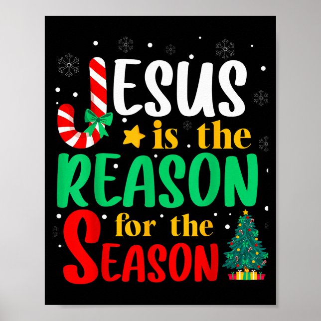 Poster Jesus É a Razão da Temporada de Natal Chris (Frente)