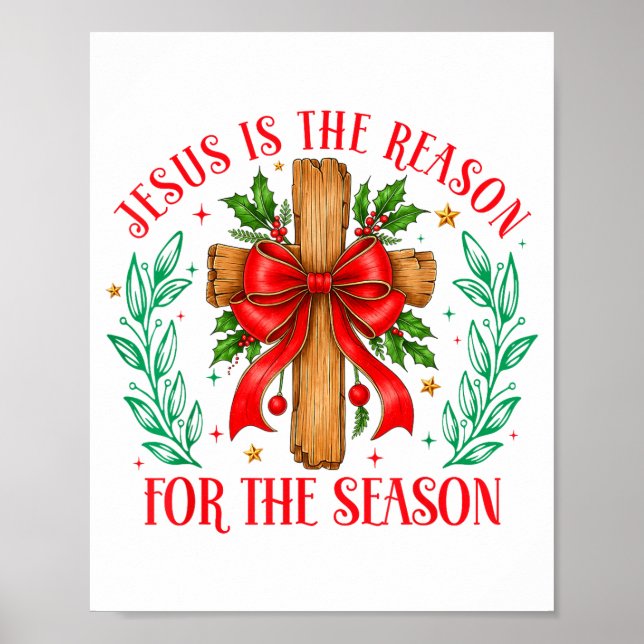 Poster Jesus É a Razão da Temporada de Natal Chris (Frente)