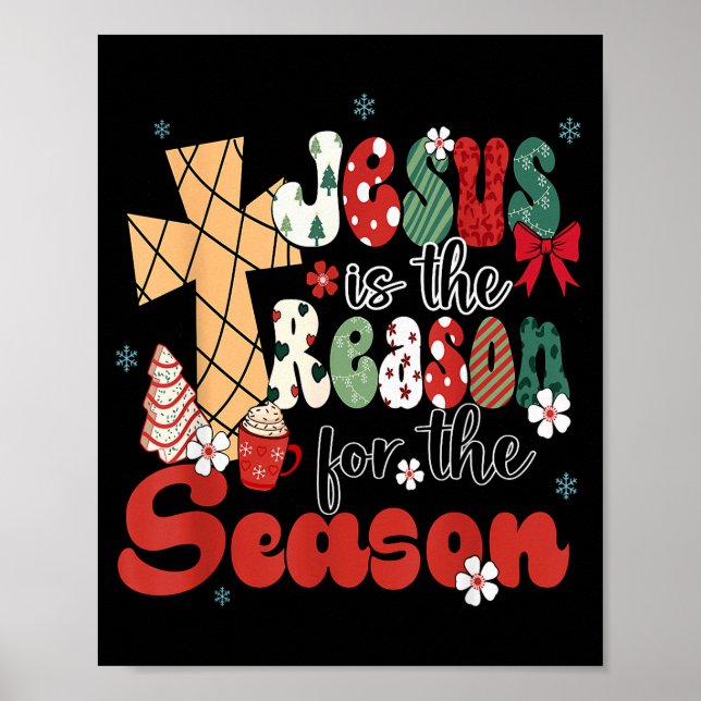 Poster Jesus É a Razão da Temporada de Natal Jesus (Frente)